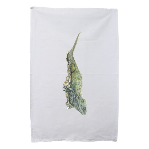 Tea Towel - Sunbathing Tuatara Thumbnail