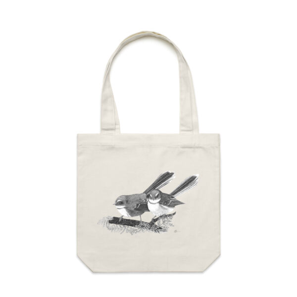 Fantail in the Ferns - AS Colour Carrie Tote Bag  Thumbnail