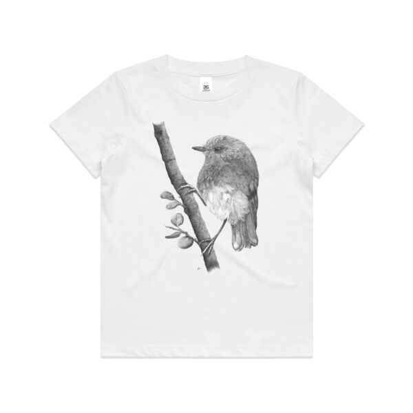 Friendly Toutouwai/NZ Robin  - AS Colour Kids Youth T shirt Thumbnail