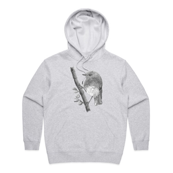 Friendly Toutouwai/NZ Robin  - AS Colour Womens Premium Hood Thumbnail