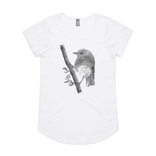 Friendly Toutouwai/NZ Robin  - AS Colour Womens Mali Tee Thumbnail