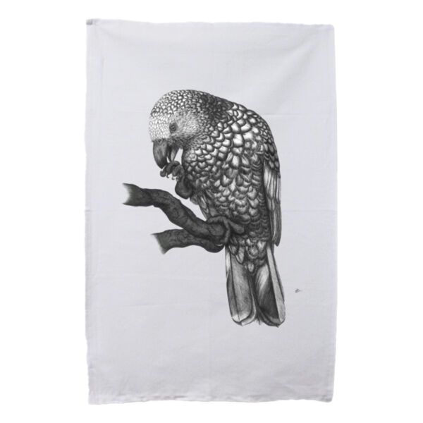 Kaka On A Perch - Tea Towel Thumbnail