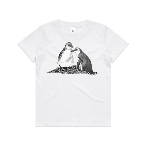 Penguins on the Rocks - AS Colour Kids Youth T shirt Thumbnail